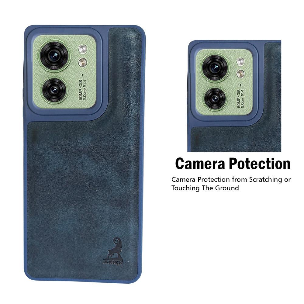 Aibex Shield Back Cover For Motorola Edge 40 | Vegan Leather - Aibex